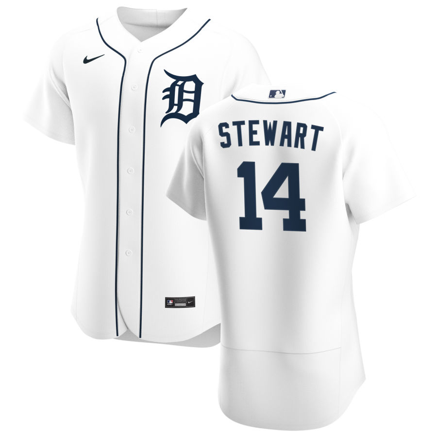 Detroit Tigers #14 Christin Stewart Men Nike White Home 2020 Authentic Player MLB Jersey